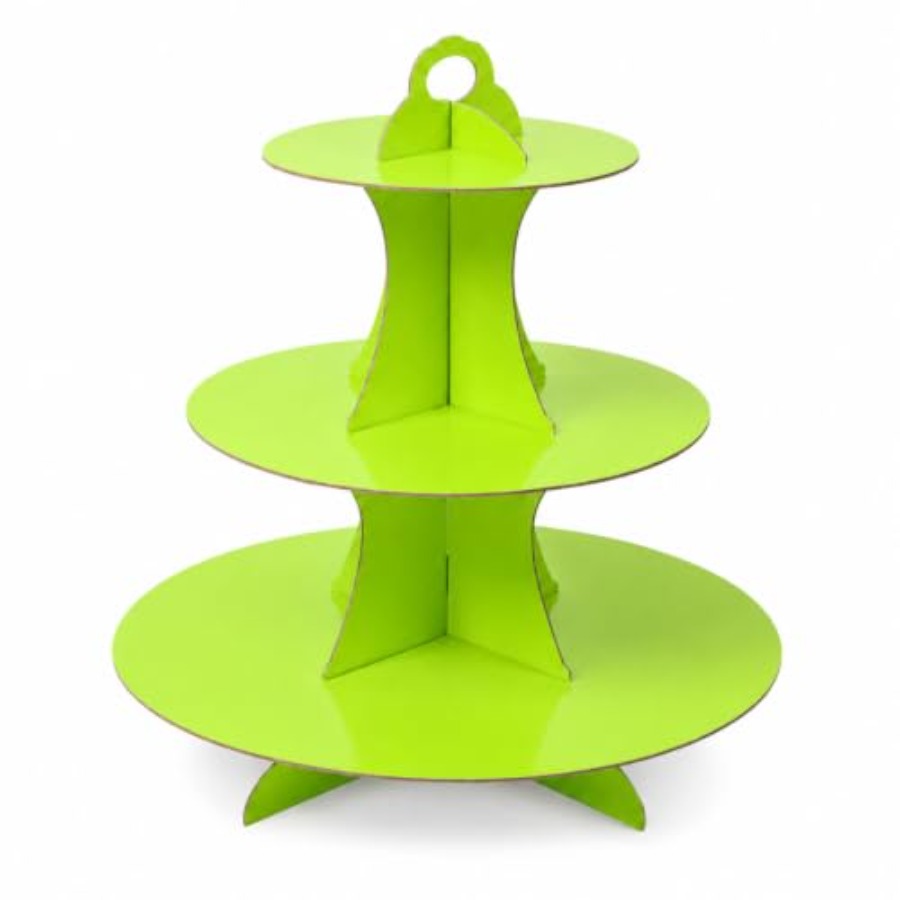 Cupcake Stand Tier - Cupcake-Ständer 3-stufiger Cupcake-Turm-Ständer Papp-Cupcake-Ständer Einweg-Dessertständer für