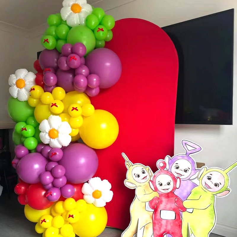 Balloon Arch Kit - Teletubbies Themen-Luftballonbogen aus Folie mit Tinky