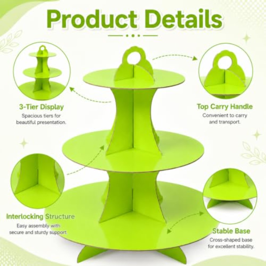 Cupcake-Ständer 3-stufiger Cup – Cupcake Stand Tier Bewertung und Preis