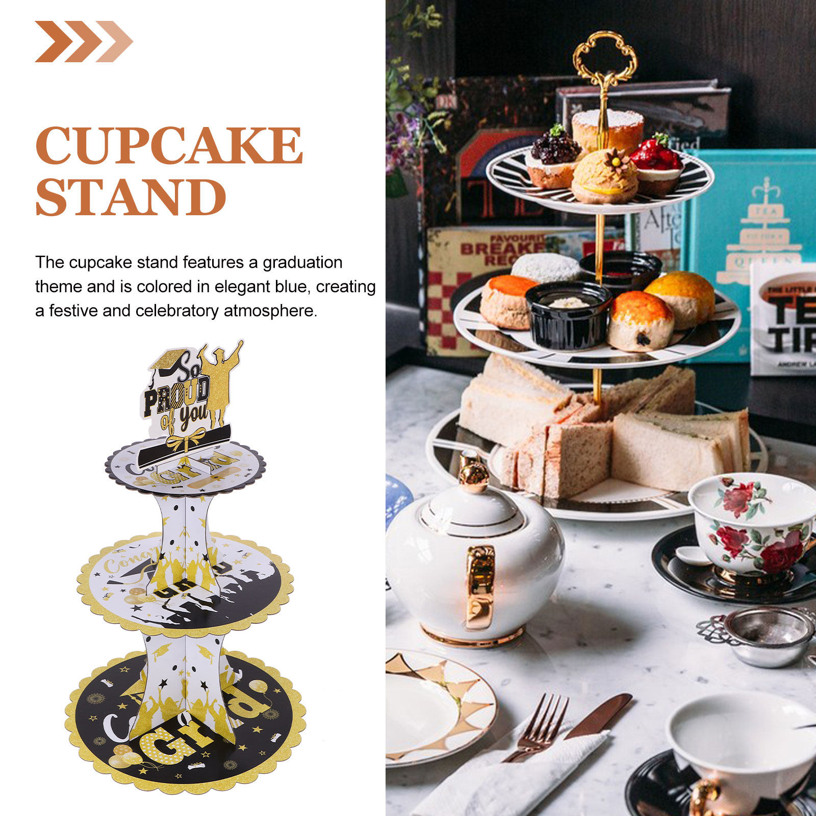 1 Set Dreistufiger Papier-Kuch – Cupcake Stand Tier Bewertung und Preis