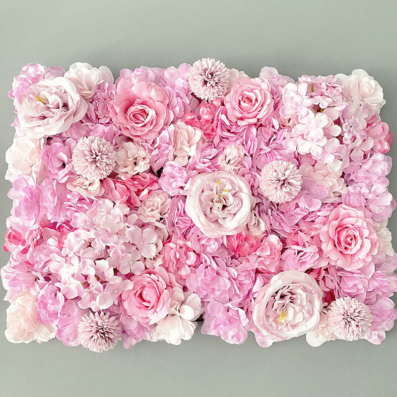 Lila rosa künstliche Blumen wa – Flower Wall Panel Bewertung und Preis