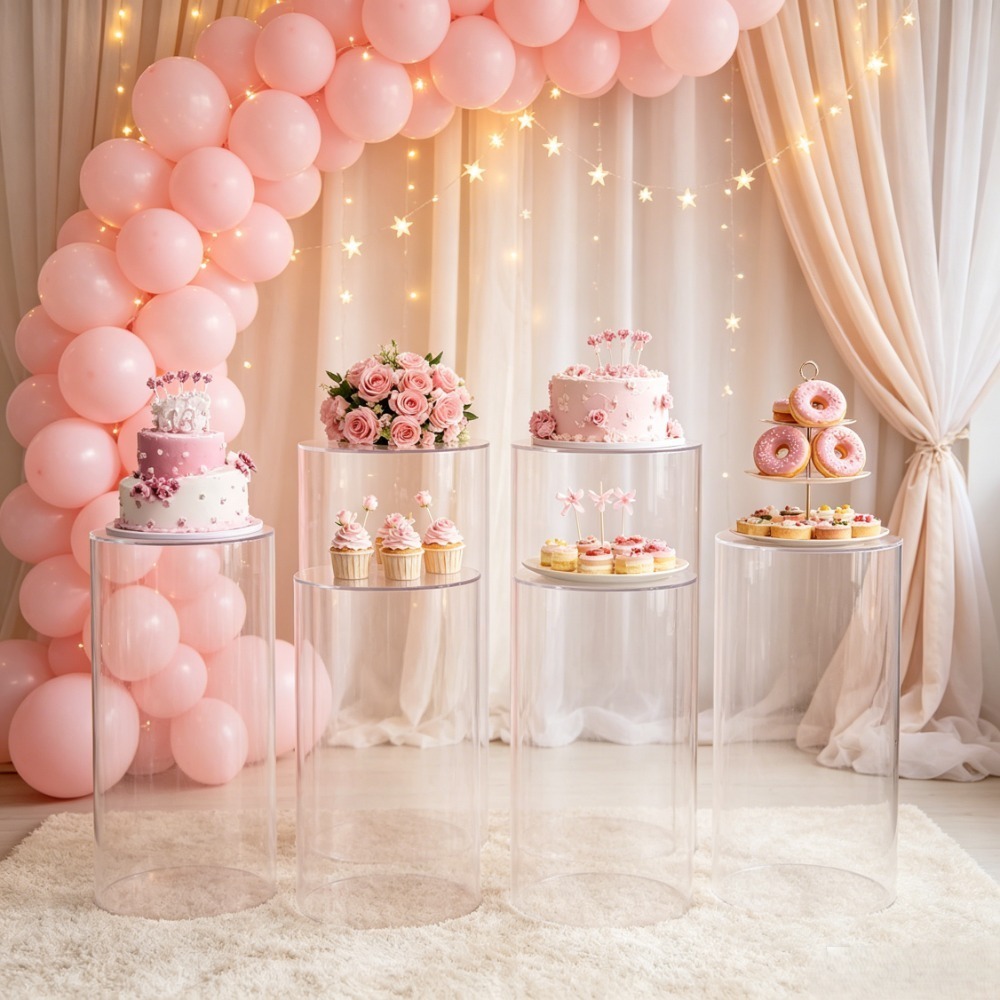 3/5 Stück Weiße Zylinderförmig – Event Party Bewertung und Preis