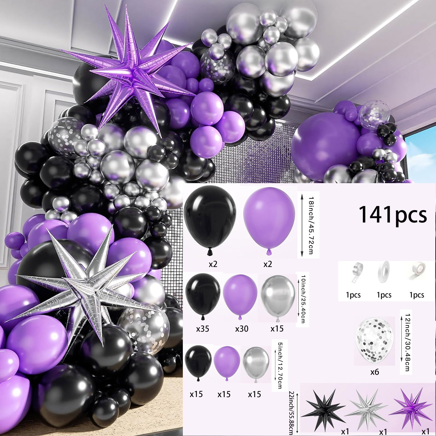 141-teiliges Ballon-Girlandenb – Balloon Arch Kit Bewertung und Preis