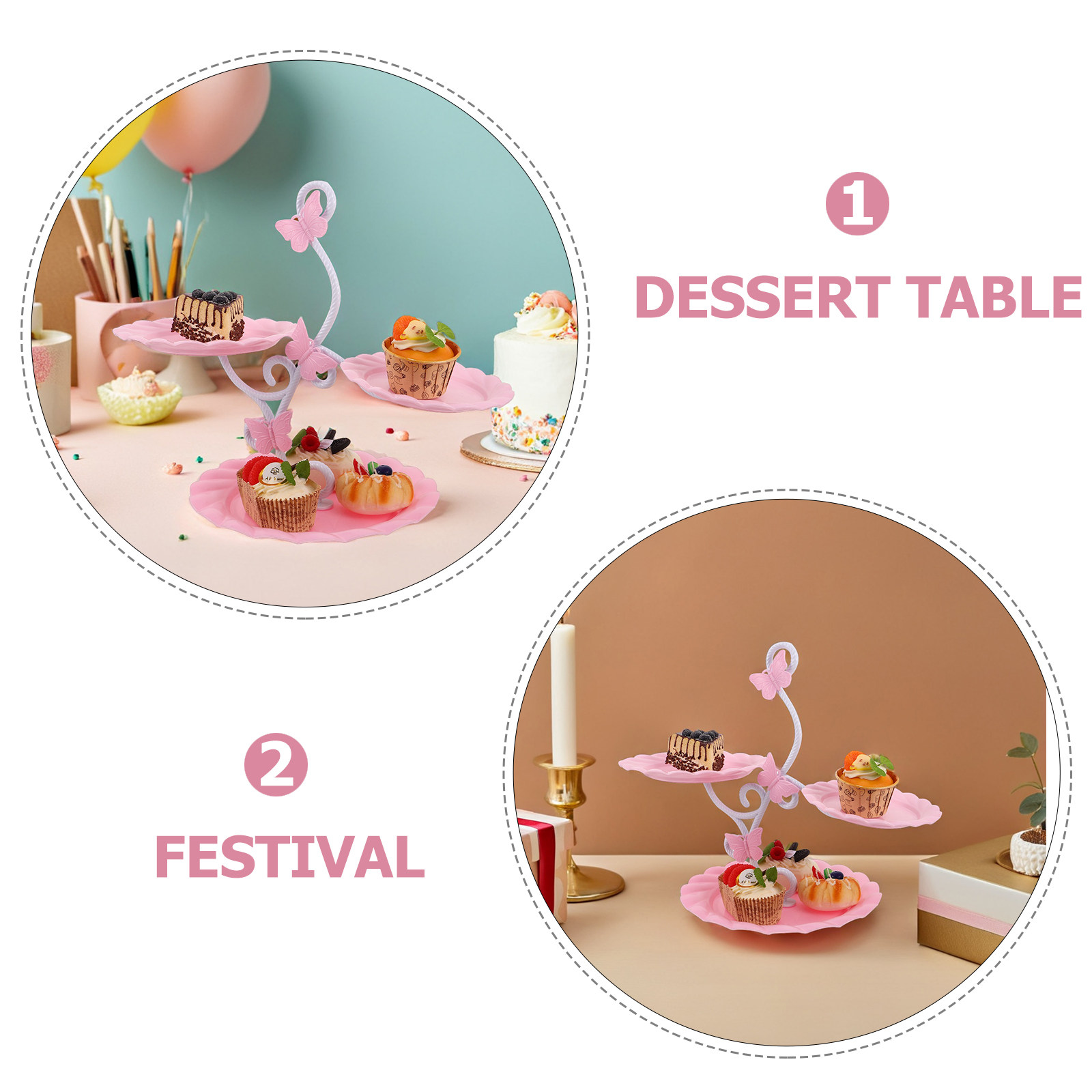3-stufiger Kuchenständer im el – Cupcake Stand Tier Bewertung und Preis